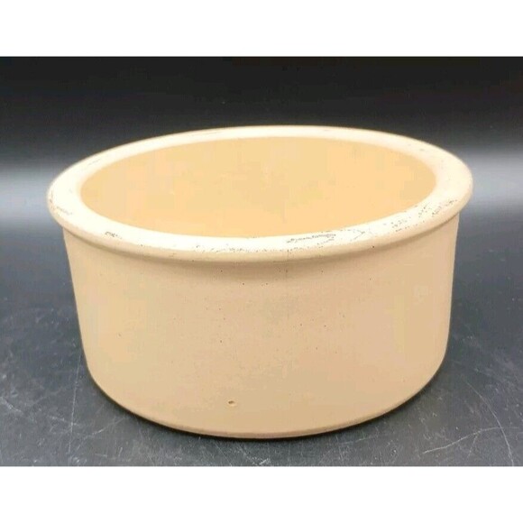 Dog Bowl / Crock 5" Robinson Ransbottom Roseville  Pottery  #200 stoneware beige - Picture 1 of 7